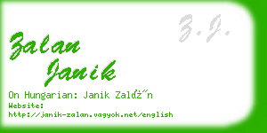 zalan janik business card